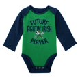 thumbnail image 2 of Newborn & Infant Green/Gray Notre Dame Fighting Irish 2-Pack Play Time Long Sleeve Bodysuit Set, 2 of 4