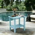 thumbnail image 6 of OTSUN Adirondack Outdoor Side Table Set of 2, 16" HDPE Patio Side Table with Shelf, Weather Resistant Easy Maintenance for Backyard Pool Porch Garden & Lawn, 6 of 11