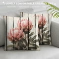 thumbnail image 3 of Creowell Flowers Pillow Covers Short Plush Square Design for Couch Sofa Car Bedroom Indoor Outdoor - 1PC 18x18in, 3 of 5