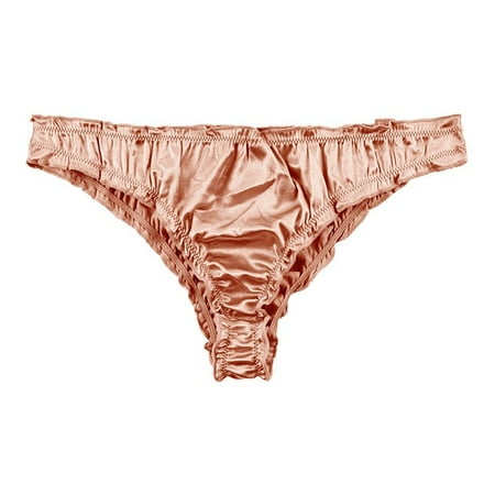 Baqcunre Ultra Thin Sexy Fashion Satin Thong Erotic Panties Sexy Lingerie For Women 2023 Thongs For Women Sexy Underwear For Women Women Clothing Womens Underwear Color Yellow Size S