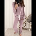 thumbnail image 4 of Conjuntos de Pijama para Mujer, de Larga, con Botones, para Dormir, Pijamas Suaves, Conjuntos de Estar por Casa. Rosa XXL, 4 of 9