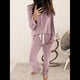 thumbnail image 4 of Conjuntos de Pijama para Mujer, de Larga, con Botones, para Dormir, Pijamas Suaves, Conjuntos de Estar por Casa. Rosa XXL, 4 of 9