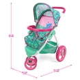 thumbnail image 4 of Baby Alive: Doll Jogging Stroller - Green, Pink, Hearts - Accessory For Dolls Up To 24", Foldable Design, Retractable Canopy, Storage, Kids Toy Age 3+, 4 of 7