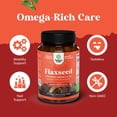 thumbnail image 6 of Flaxseed Oil 1000mg Softgels - High Potency Flax Seed Oil Softgels for Heart Health Digestion and Brain Support - Cold Pressed Flaxseed Providing Plant Based Omega 3 6 9-60 Count, 6 of 9