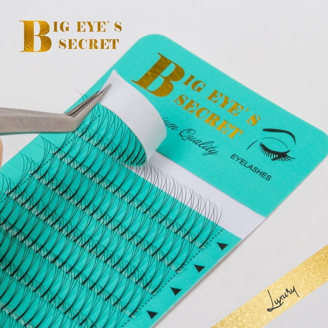 Big eye's secret Luxury Lash Volume 2D/3D/4D/5D Pestañas de tallo largo Premade Fans Silk False Mink Extensión de pestañas individuales Tan Jianjun unisex