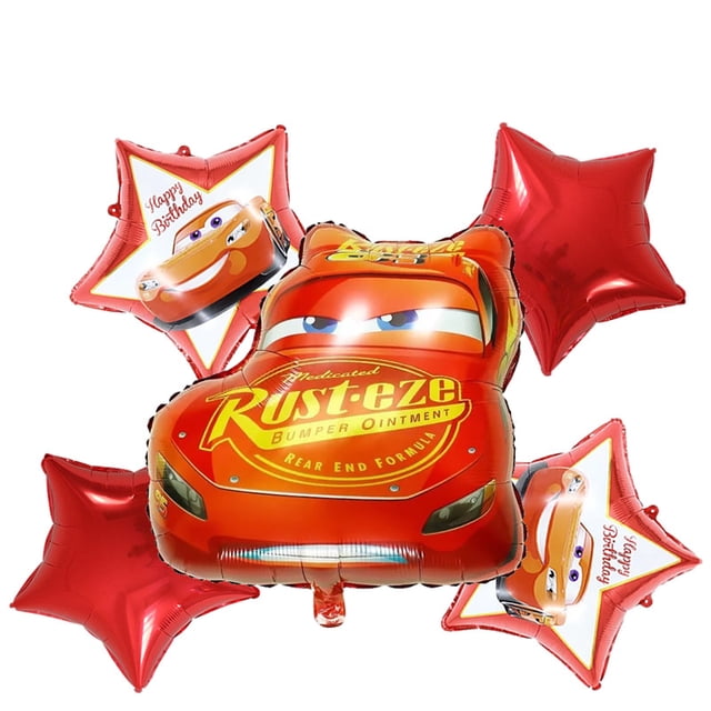 Banner desechable para fiesta de cumpleaños de coches de dibujos animados, bandera colgante para pastel de Halloween, globos de coches de carreras, decoración de cumpleaños