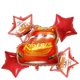 thumbnail image 1 of Banner desechable para fiesta de cumpleaños de coches de dibujos animados, bandera colgante para pastel de Halloween, globos de coches de carreras, decoración de cumpleaños, 1 of 2