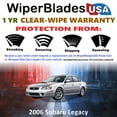 thumbnail image 2 of 2006 Subaru Legacy Beam Wiper Blades Wipers w/1yr Warranty (Set of 2) (WiperBladesUSA), 2 of 5