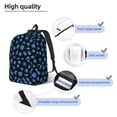 thumbnail image 3 of Kdxio Blue Octopus Print Canvas Backpack for School Work Travel Lightweight Unisex Daypack with Laptop Compartment and Adjustable Straps-Medium, 3 of 5