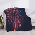 thumbnail image 3 of Uemuo Fireworks3 Printed Throw Blanket for Couch, Fluffy Fuzzy Blankets for Bed, Sofa, Cozy Flannel Faux Fur Blanket-50"x40", 3 of 6