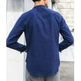 thumbnail image 3 of Bcfgryg Mens Long Sleeve Shirts Chinese Knot Button Down Beach Yoga Casual Summer Shirts Men's Casual Shirts, 3 of 4