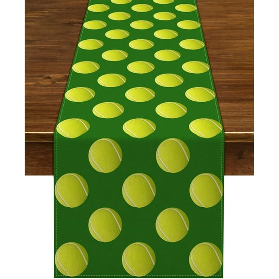 Tennis Ball Table Runner Tennis Party Decoration Sports Themed Birthday Party Supplies Summer Home Dining Room Kitchen Decor
