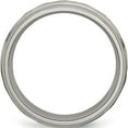 thumbnail image 2 of Titanium Polished And Hammered 7mm Grooved Edge Band (Size 8.5) Made In China tb237-8.5, 2 of 5