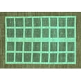 thumbnail image 1 of Ahgly Company Indoor Rectangle Abstract Turquoise Blue Modern Area Rugs, 7' x 10', 1 of 4