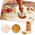 thumbnail image 4 of Sun Moon Stars Round Retro Wax Seal Stamp Head Fire Paint para invitación de boda JShteea El nuevo, 4 of 9