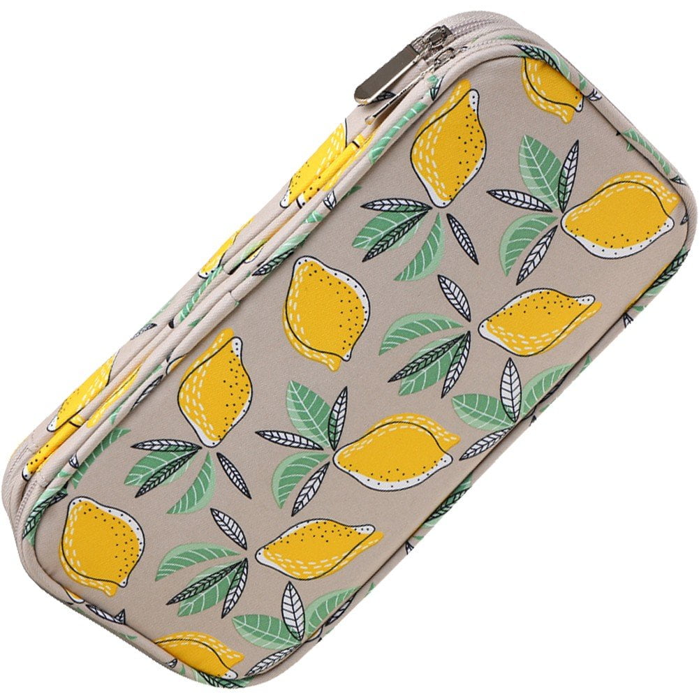 Knitting Needles Case, Crochet Hook Case, Double Layer Zipper Storage, Crochet Storage Bag, Rectangle Knitting Needle Case, Easy to Carry on