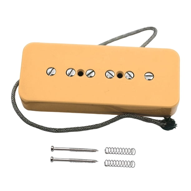Pastilla de guitarra eléctrica de bobina simple tipo "soapbar", accesorios para instrumentos musicales. Cuello amarillo