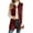 Wine, variant on QIYAGBSA Waffle Knit Vest for Women Long Sleeveless Cardigan Vest Button Down Lapel Collar Flap Pockets Side Slits Soft Layering Fall Spring Casual Errands Travel (Black, 2XL)
