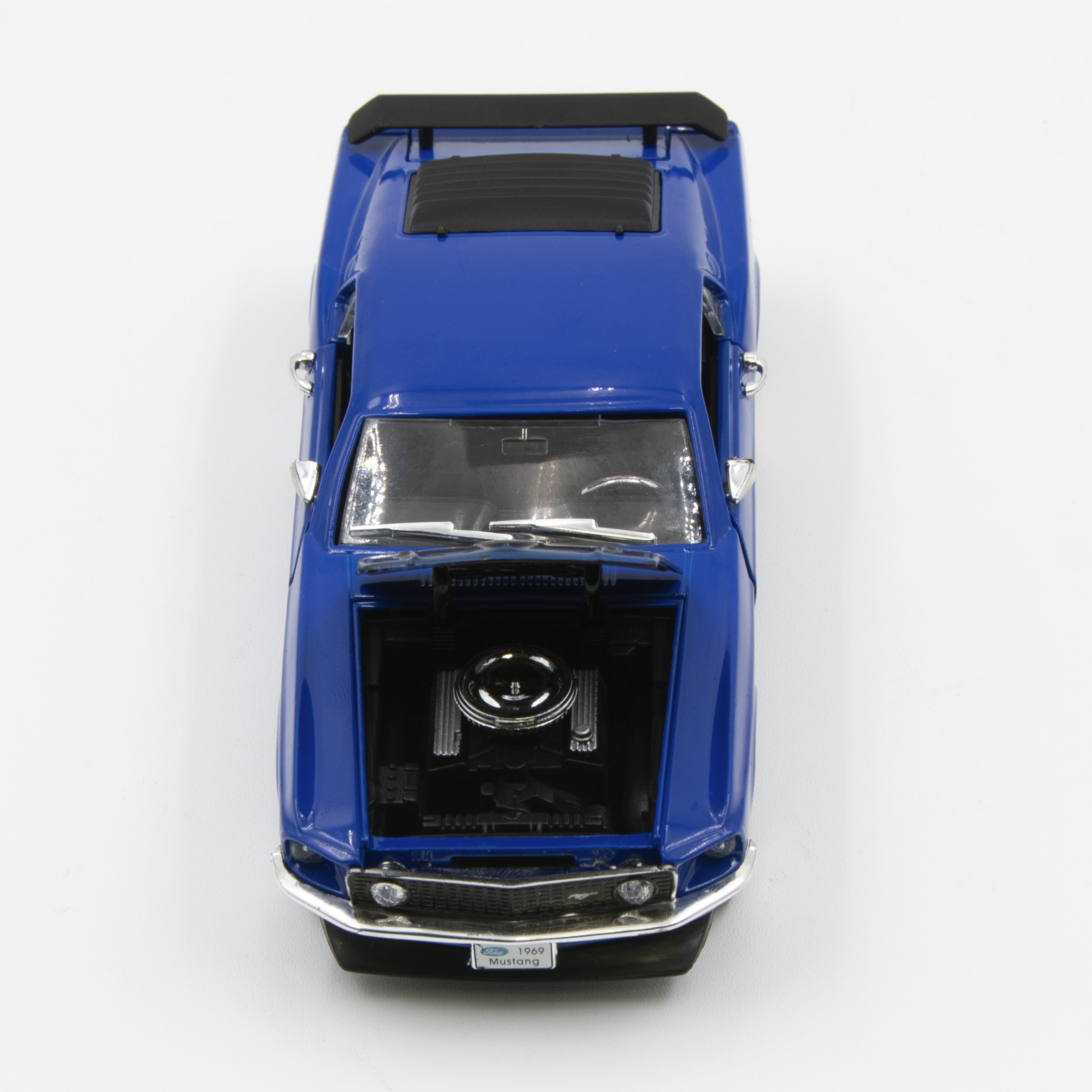 ARKO 1:32 Diecast 1969 Ford Mustang Boss 302 Fastback Hardtop in Blue and Black