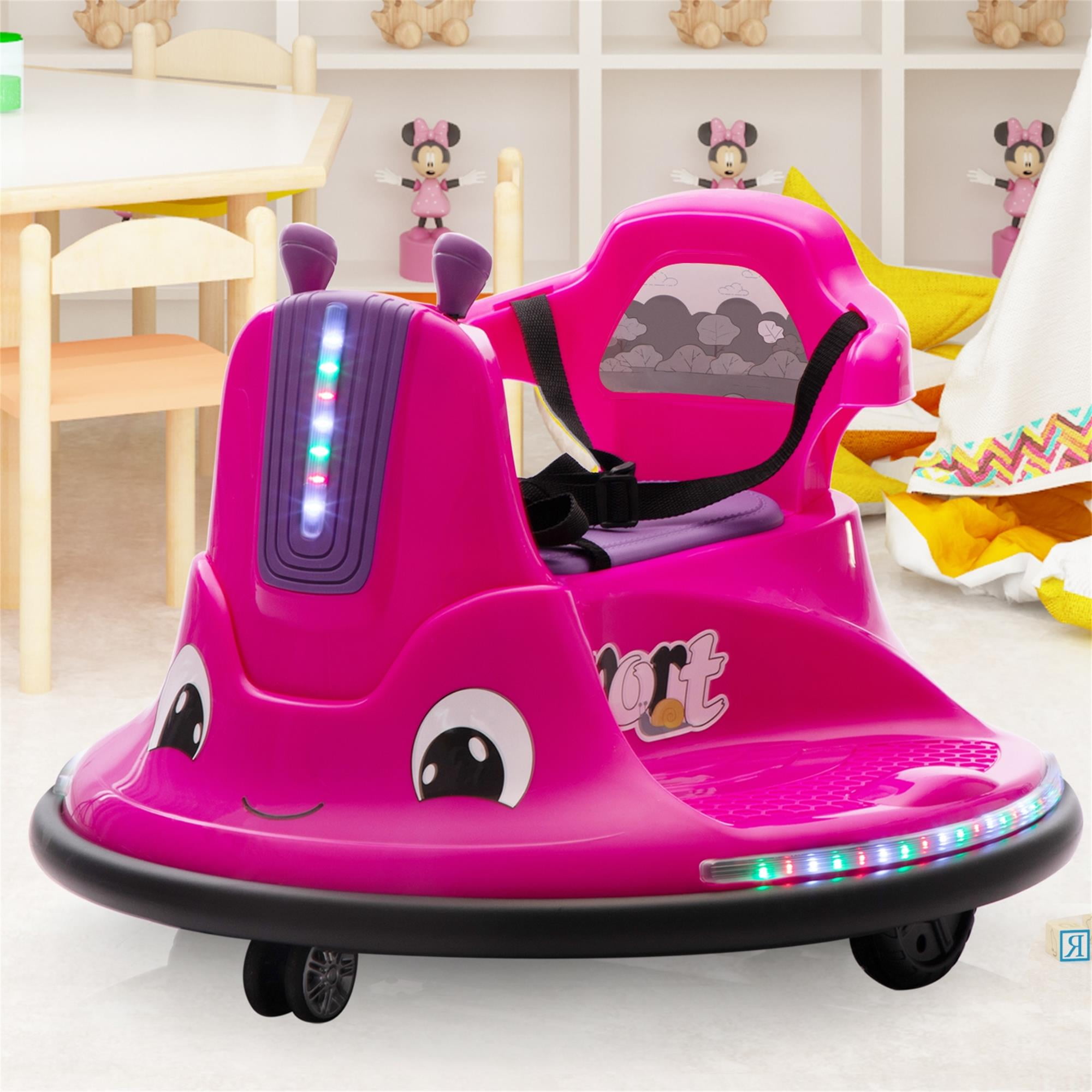Private Jungle 12V Kids Ride on Electric Bumper Car with Remote Control,Music,360 Degree Spin,LED Lights,Rose Red Private Jungle 12V Kids Ride on Electric Bumper Car with Remote Control,Music,360 Degree Spin,LED Lights,Rose Red