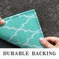 thumbnail image 6 of Turquoise Geometric Quatrefoil Pattern Door Rugs,Washable Non Slip Door Mats Indoor,Decorative Door Mats,Entry Mat Indoor for Entrance,Bedroom,Kitchen,Bathroom,17"x30", 6 of 6