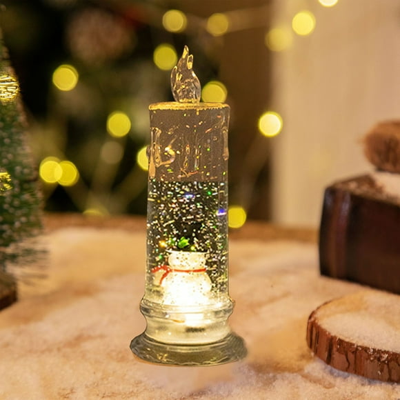 WIZUTIZ Christmas Decoration Candle Night Light Crystal Lights Santa Claus Christmas Party Decoration Christmas Ornament 50ml Home Collecting The Best of Both Worlds Clearance Sales