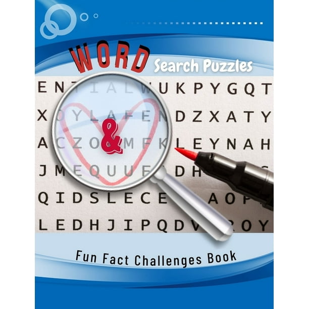 Word Search Puzzles & Fun Fact Challenges Book: Word Finder Games Books Search Missing Letter, Alphabet Puzzle Learning Resources Fill In Puzzle ...