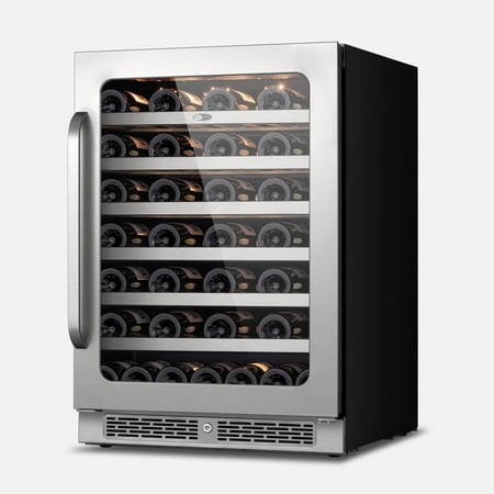 Whynter 24 inch Wine Fridge 54 Bottles 40-65 Â°F Wine Refrigerator with Glass Door  Freestanding/Undercounter for Office/Bar