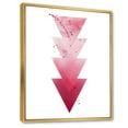 thumbnail image 3 of Designart 'Abstract Geometric Art Red Triangles Composition' Modern Framed Canvas Wall Art Print, 3 of 5