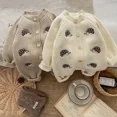 thumbnail image 4 of Ropa de primavera para bebés de 0 a 3 años, peleles con bordado de animales para niñas pequeñas, monos tejidos de un solo pecho para niños pequeños, 4 of 6