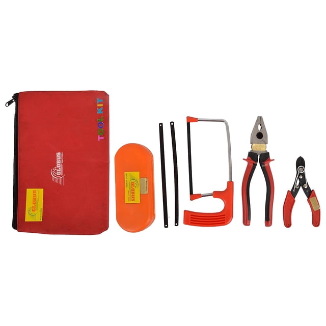 820 Hand Tool Set For Home Set 4 Pcs Plus, Free Tool Kit | Wire Stripper, Plier, Blades, Rectangle Screwdriver With Tool Kit Bag | Care Instructions: Dust Regularly Tool | Steel Tool