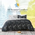 thumbnail image 4 of Elegant and Chic Winter Brush Reversible Soft Down Alt 3-Piece Comforter Set by Southshore Fine Linens, 4 of 9