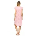 thumbnail image 4 of Lati Fashion Women Nightgowns Short Sleeve Female Nightgowns & Sleepshirts Pink XL, 4 of 4