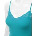 thumbnail image 5 of Bozzolo Women Junior & Plus Adjustable Spaghetti Strap Lace Trim Tunic Tank Top Camisoles, 5 of 5