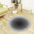 thumbnail image 4 of Bathroom Rugs Round Carpet Living Room Cream Wind Sofa Coffee Table Bedroom Bedside Study Soundproof Floor Cushion Area Rug Black 40x40cm, 4 of 6