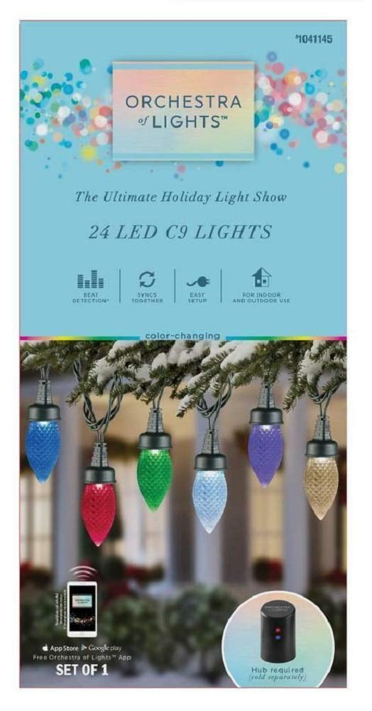 Gemmy Orchestra of Lights 8-foot LED Lighted Garland 181 Lighting Effects  NEW 