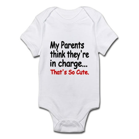 

CafePress - My Parents Think Theyre In Charge Body Suit - Baby Light Bodysuit