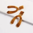 thumbnail image 2 of EOEMY Resin Dangle Earrings Alloy Rectangle Letter U Gold Plated Peru 80X45mm&nbsp; P647-Default, 2 of 3