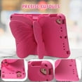 thumbnail image 6 of Kids Case for Apple iPad 6th 5th Gen 2018/2017 / iPad Air 1 2 9.7", Cute Butterfly Rotating Stand Durable Shockproof Kids Friendly Case Cover for Apple iPad 9.7" 2017/2018,Rose, 6 of 6