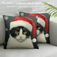 thumbnail image 3 of HENGT  Cat Pillow Covers cat Throw Pillow,Cat Pillow Cases, cat Pillow Cover,Cat Gifts for Cat Lovers,cat Christmas Pillows,Christmas cat Decorations, 3 of 5
