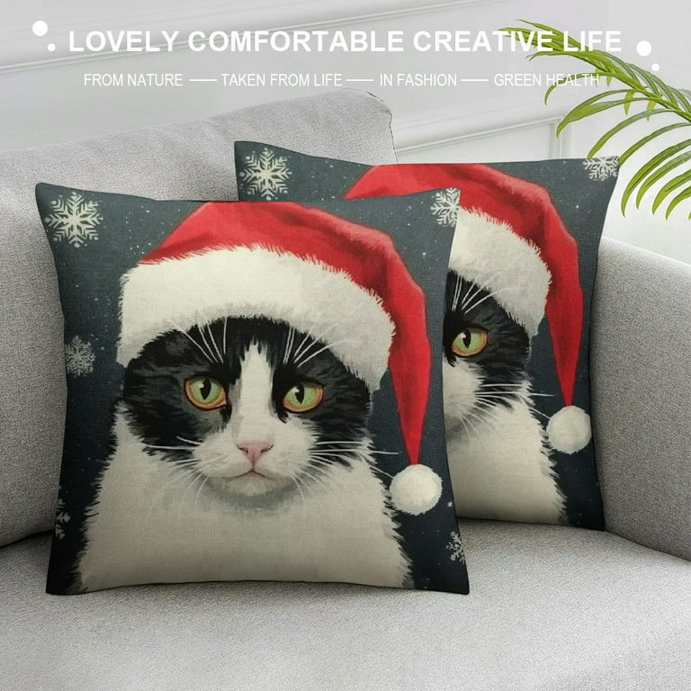 Cat throw pillow sale