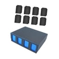 thumbnail image 4 of Almencla Card Deck Box Baseball Card TCG for 2400+ Cards Trading Cards Case Deck Case Blue with Divider, 4 of 8