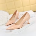 thumbnail image 4 of Zapatos de boda clásicos de tacón alto y punta estrecha para mujer, elegantes y a la moda, con punta estrecha, para novia, 4 of 5