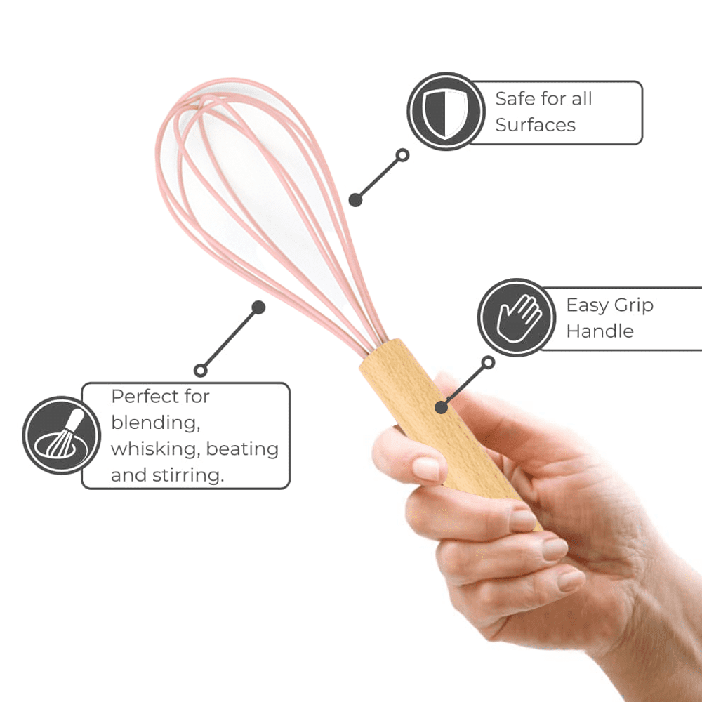 Source Kitchen Utensil Novelty Silicone Egg Whisk with Wooden Handle on  m.