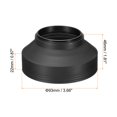 thumbnail image 2 of Capucha de lente de cámara Uxcell de 55mm, protector de lente de caucho colapsable, negro, 2 of 7
