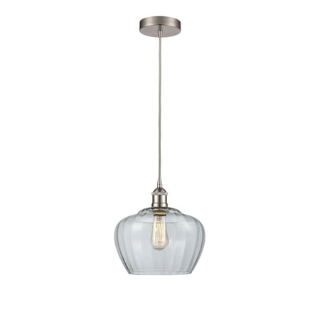 616-1P-SN-G92-L Innovations Lighting Fenton - 1 Light Mini Pendant In Industrial Style-11.5 Inches Tall and 11 Inches Wide-Brushed Satin Nickel