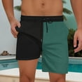 thumbnail image 2 of Color Block Swim Shorts for Men - Compression Liner & Pockets | Versatile 2-in-1 Bathing Suit & Athletic Shorts, Quick-Dry Fabric, 2 of 9
