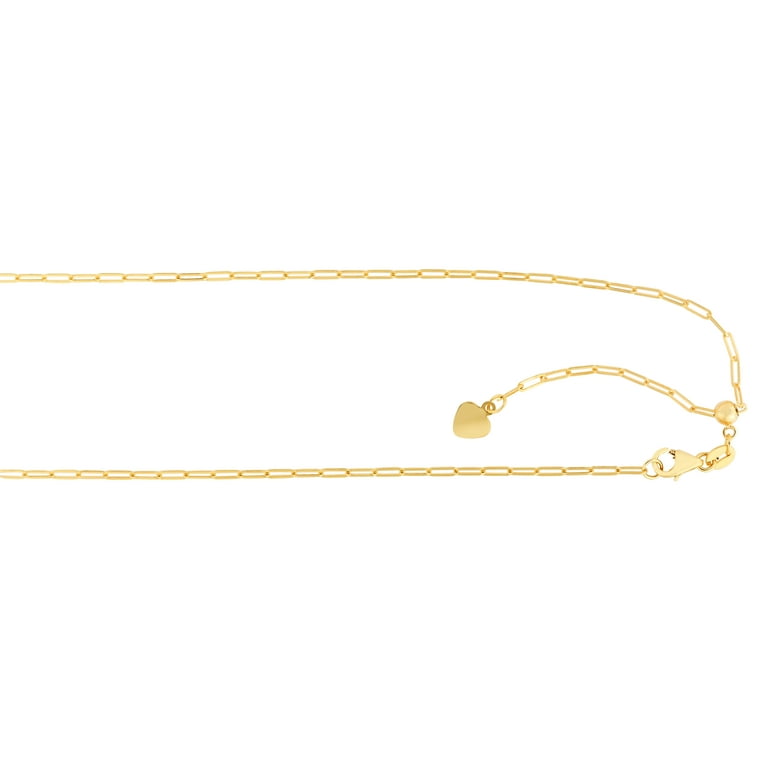 14K Yellow Gold Paperclip Chain 6x22mm