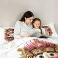 thumbnail image 4 of Feelyou Kids Christmas Nutcracker Twin Bedding Sets 7-Piece, Kawaii Pink Cartoon Bedding Comforter Set, Merry Christmas Reversible Sheet Sets, Luxury Bedroom Decor, 4 of 7