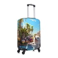 thumbnail image 3 of Uemuo Playful Hedgehog Forest Pond Printed Washable Luggage Cover - Fashion Suitcase Protector Fits 18-32 Inch Luggage -Small, 3 of 9